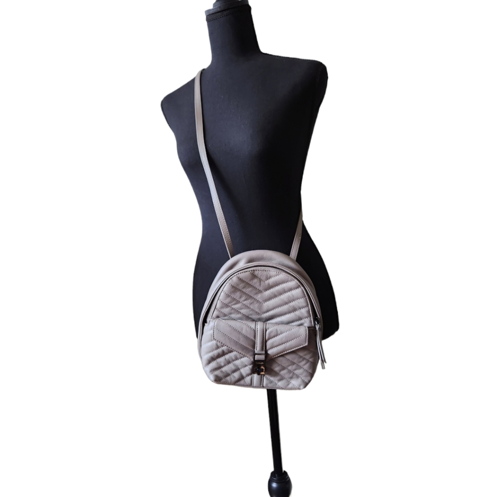 Botkier Grey Chevron Backpack/Crossbody Bag - Picture 11 of 12